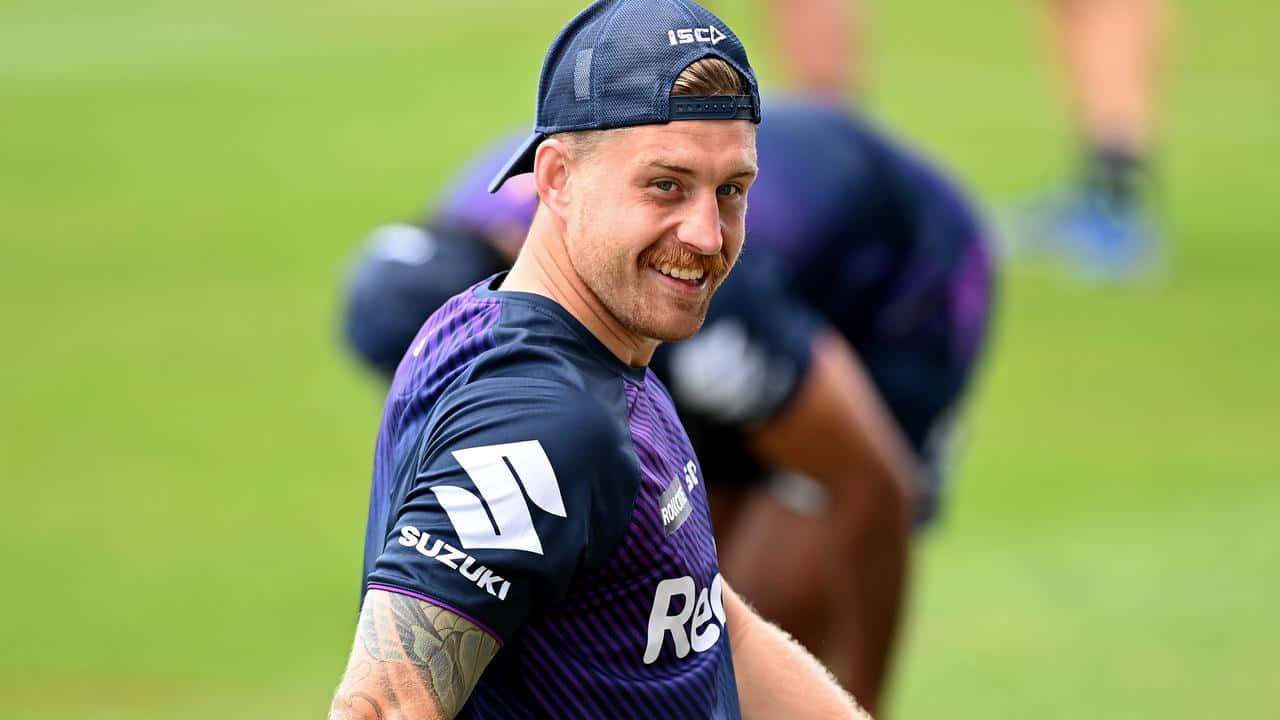 Cameron Munster, purple jersey, cap, HD Desktop Wallpaper