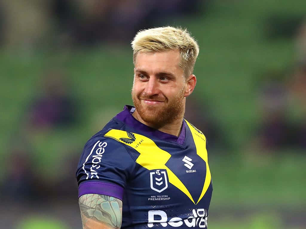 Cameron Munster, purple and yellow jersey, tattoos, SD Desktop Wallpaper