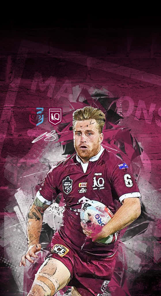 Cameron Munster, maroon jersey, rugby league player, SD Phone Wallpaper