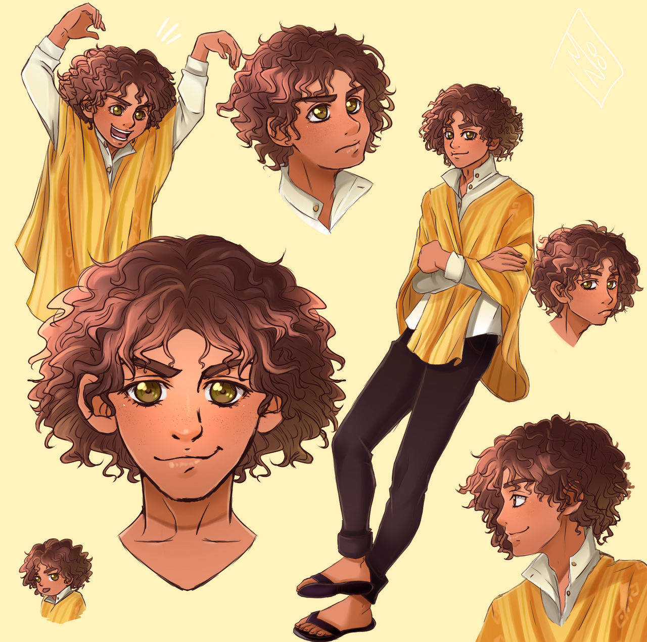 Camilo Madrigal, curly brown hair, green eyes, HD Desktop Wallpaper
