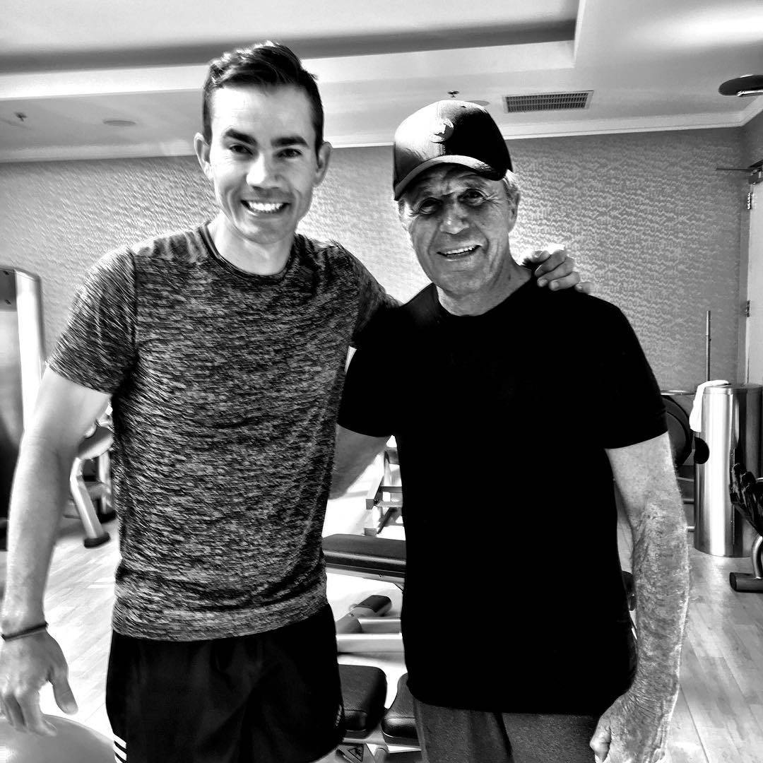 Camilo Villegas, black and white, gym, SD Desktop Wallpaper