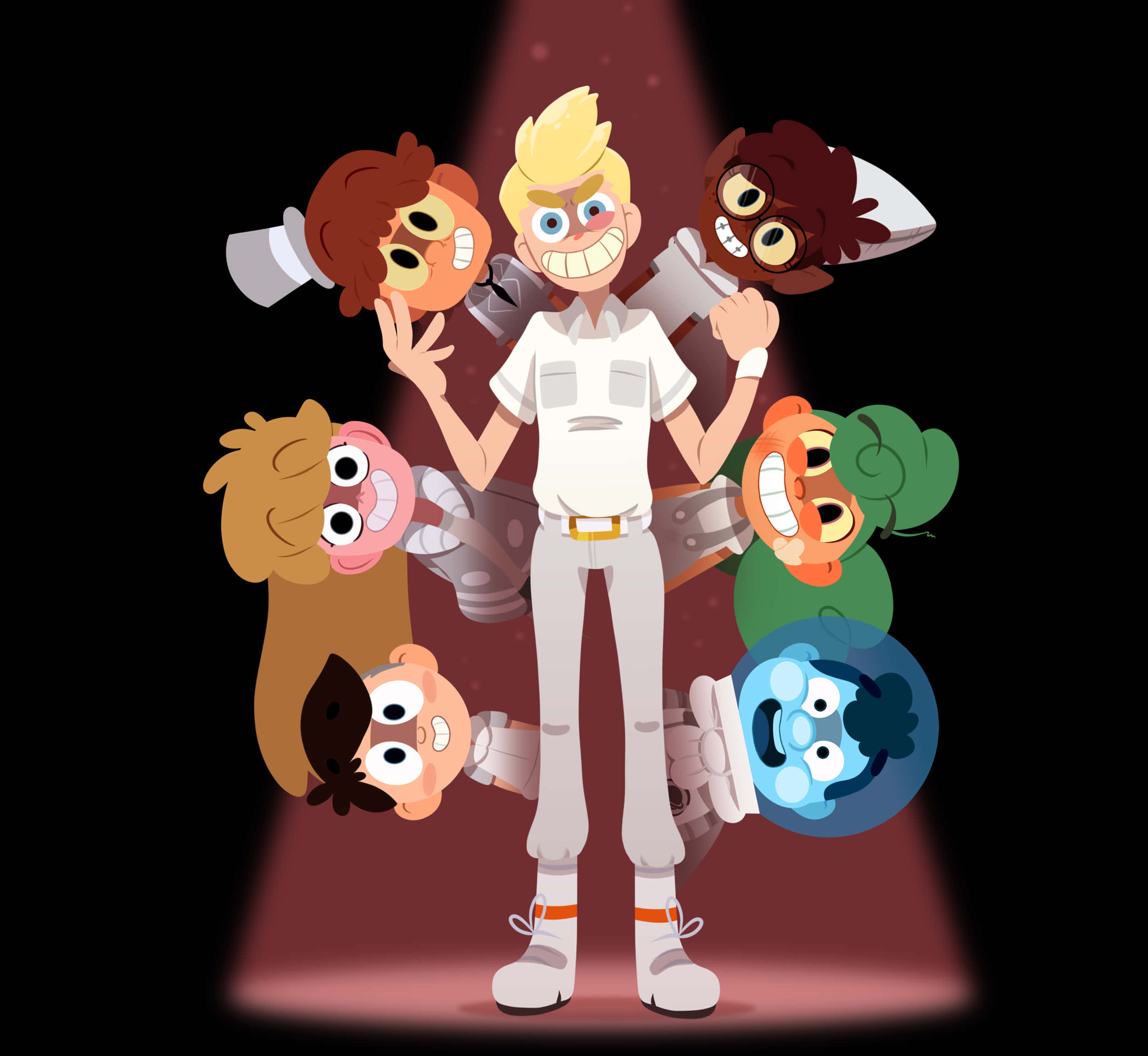 Camp Camp, cartoon character, spotlight, Full HD Desktop Wallpaper