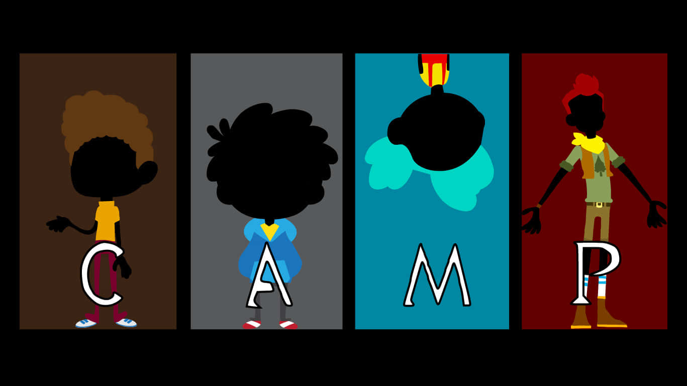 Camp Camp, animated collage, stylized cartoon children, HD Desktop Wallpaper