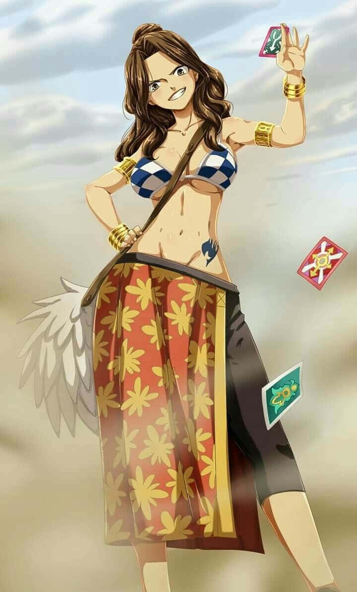 Cana Alberona, brown hair, blue checkered top, SD Phone Wallpaper