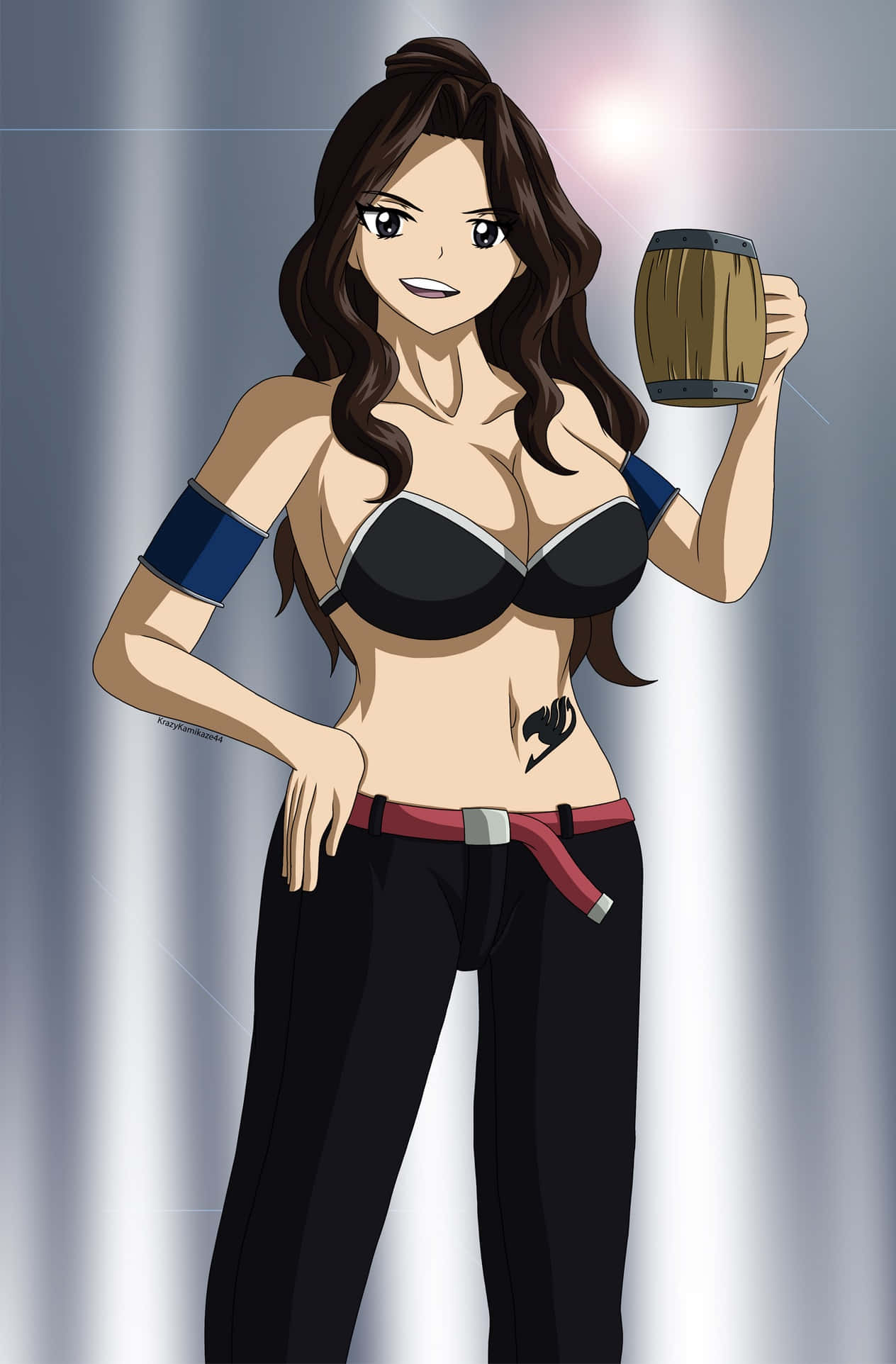 Cana Alberona, anime woman, brown hair, Full HD Phone Wallpaper