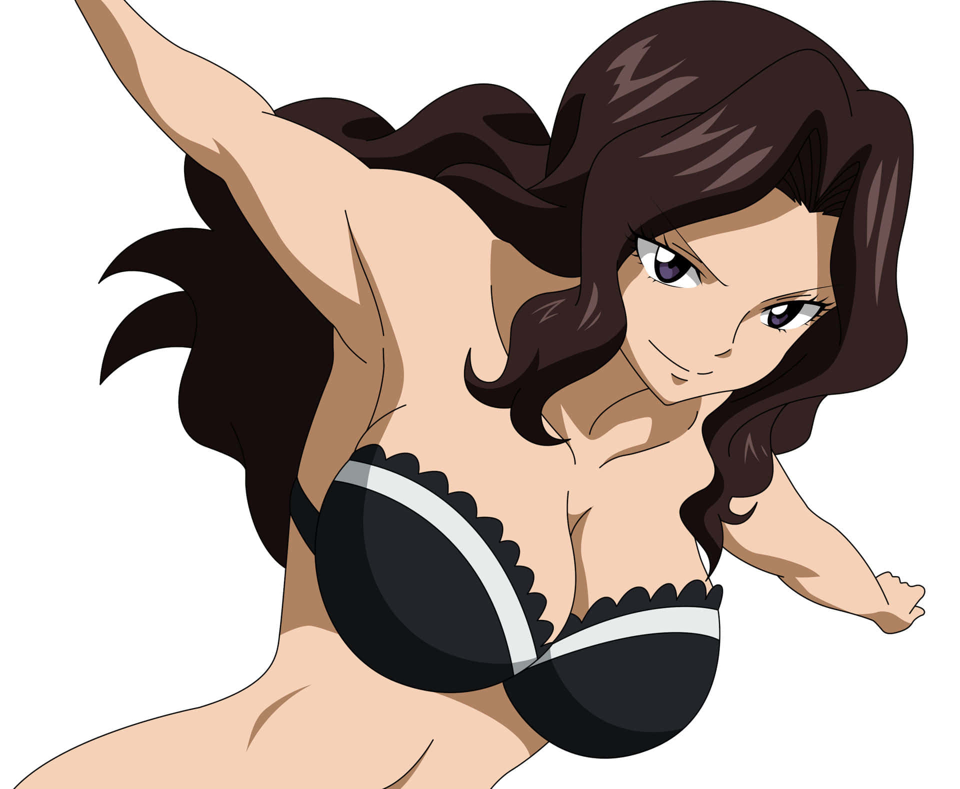 Cana Alberona, dark wavy hair, purple eyes, Full HD Desktop Wallpaper