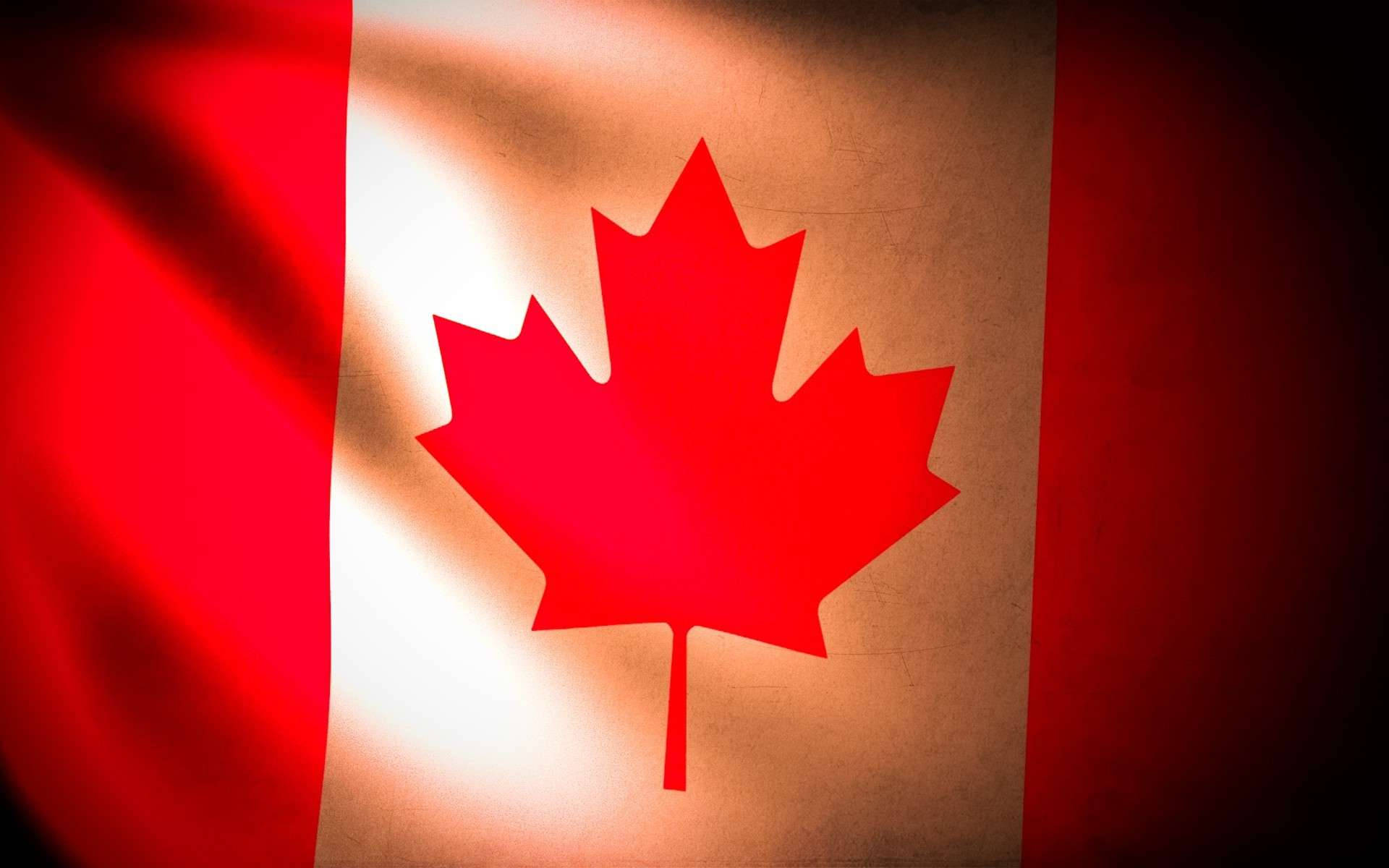 Canada flag, red maple leaf, white stripe, Full HD Desktop Wallpaper