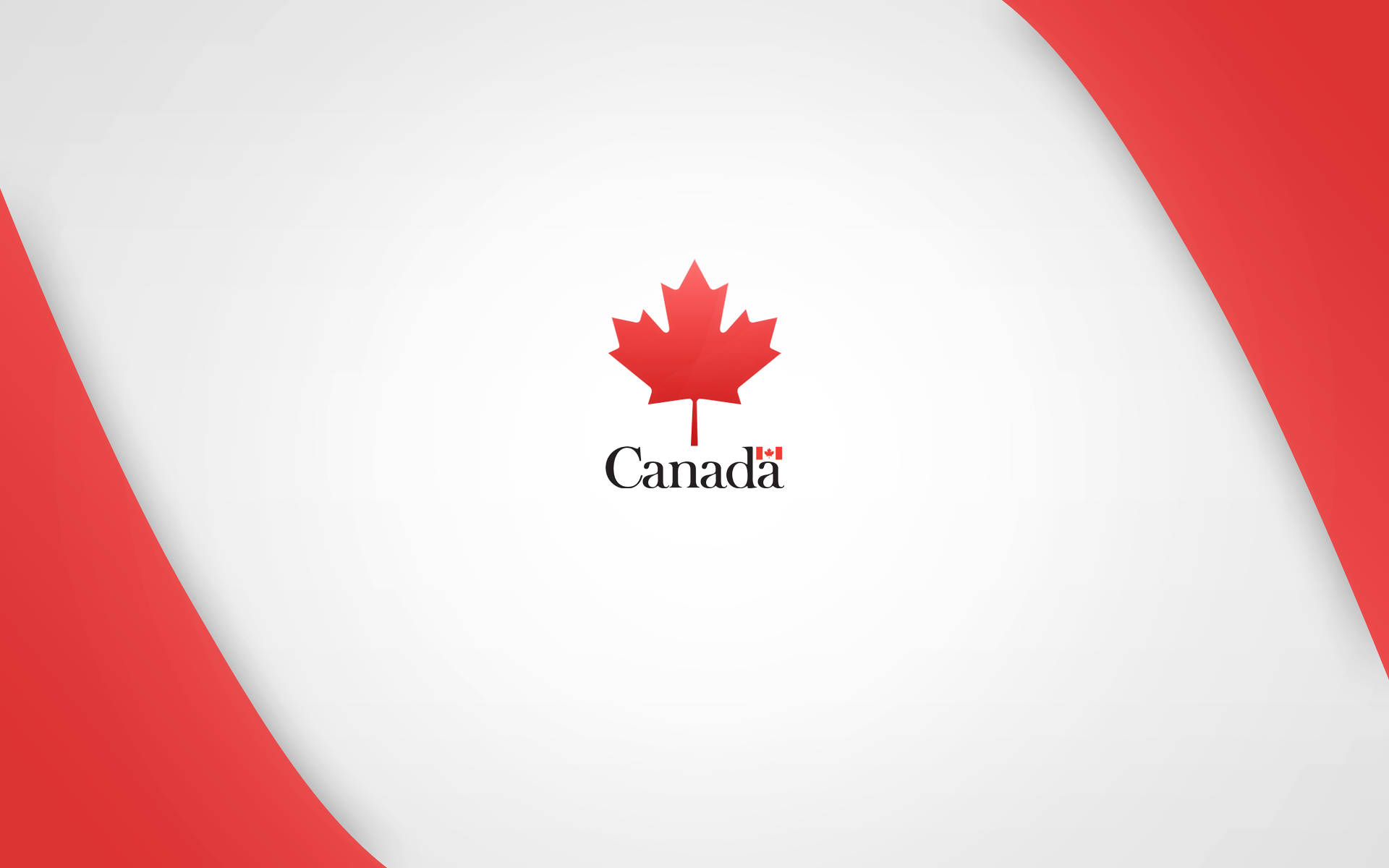 Canada flag, red maple leaf, white background, Full HD Desktop Wallpaper