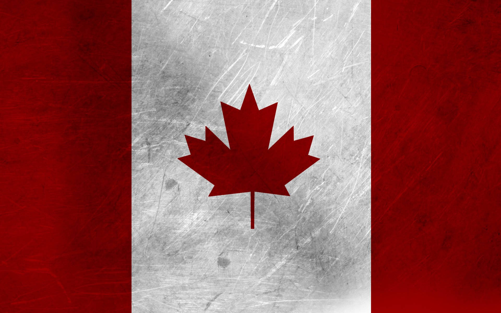 Canada flag, metallic design, red maple leaf, Full HD Desktop Wallpaper