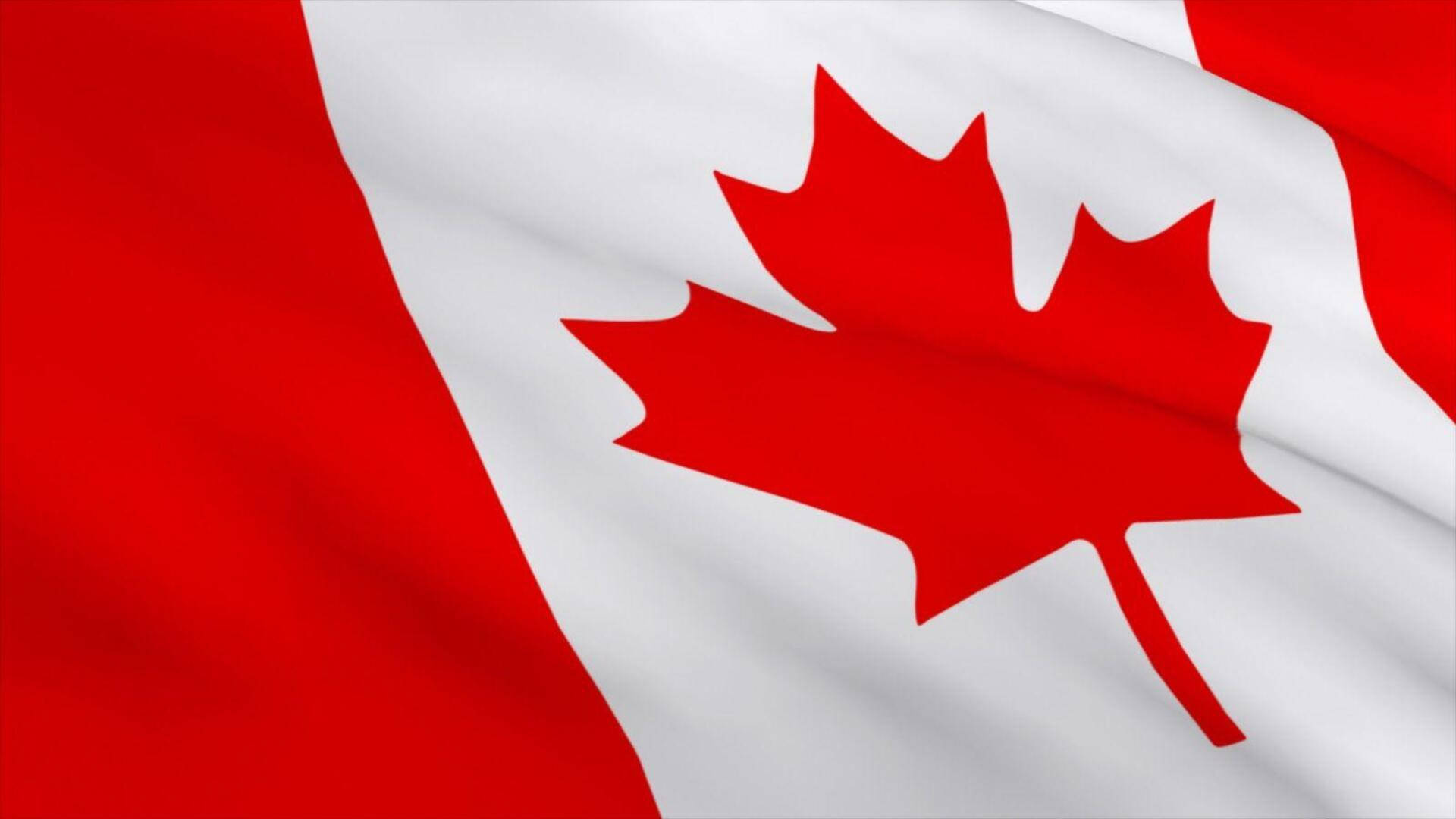 Canada flag, red, white, Full HD Desktop Wallpaper