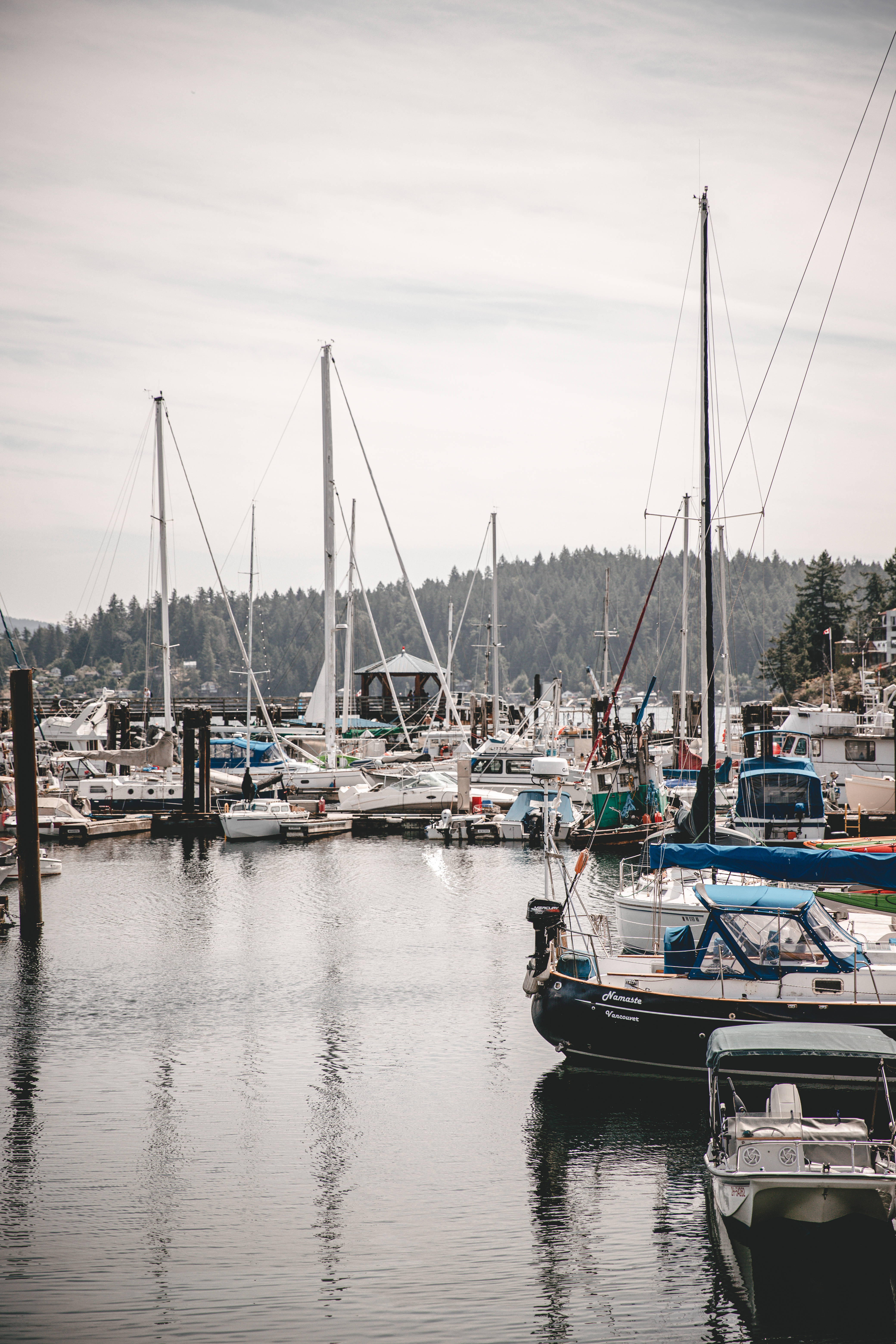 boat dock, Canada, sailboats, 5K Phone Wallpaper