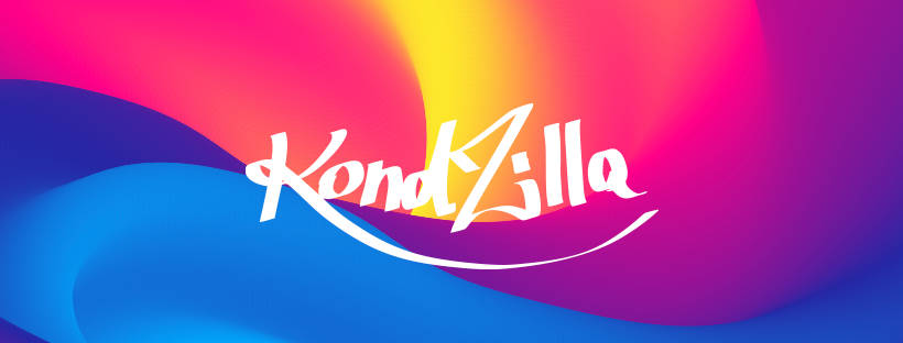 Canal Kondzilla, pink yellow and blue, gradient waves, SD Desktop Wallpaper