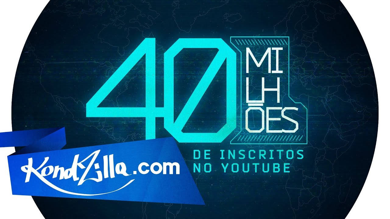 Canal Kondzilla, 40 million subscribers, teal graphic, HD Desktop Wallpaper