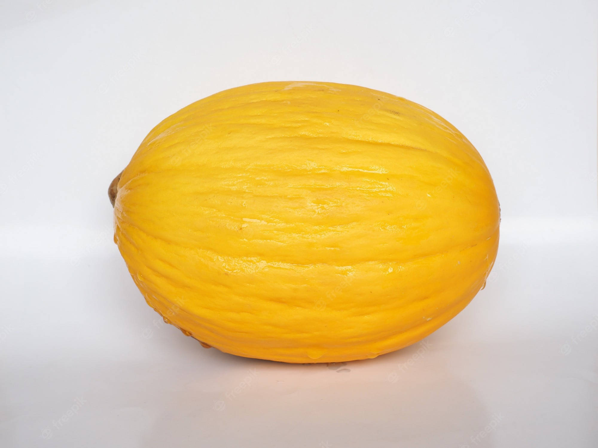 Canary Melon, vibrant yellow, textured ridges, Full HD Desktop Wallpaper