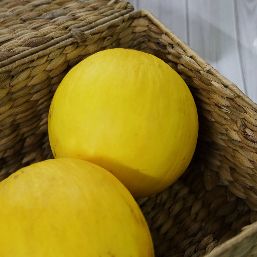 Canary Melon, square basket, woven wicker basket, SD Desktop Wallpaper