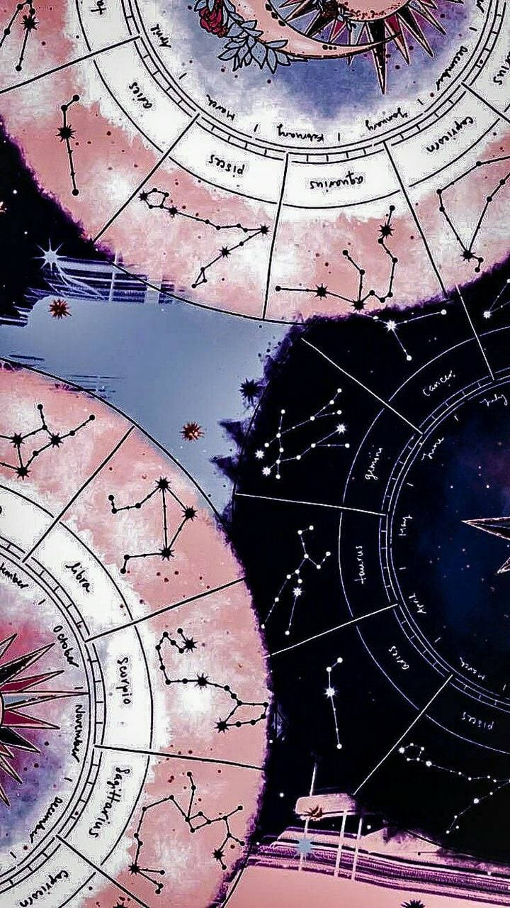 Cancer Aesthetic, zodiac constellations, pink, HD Phone Wallpaper