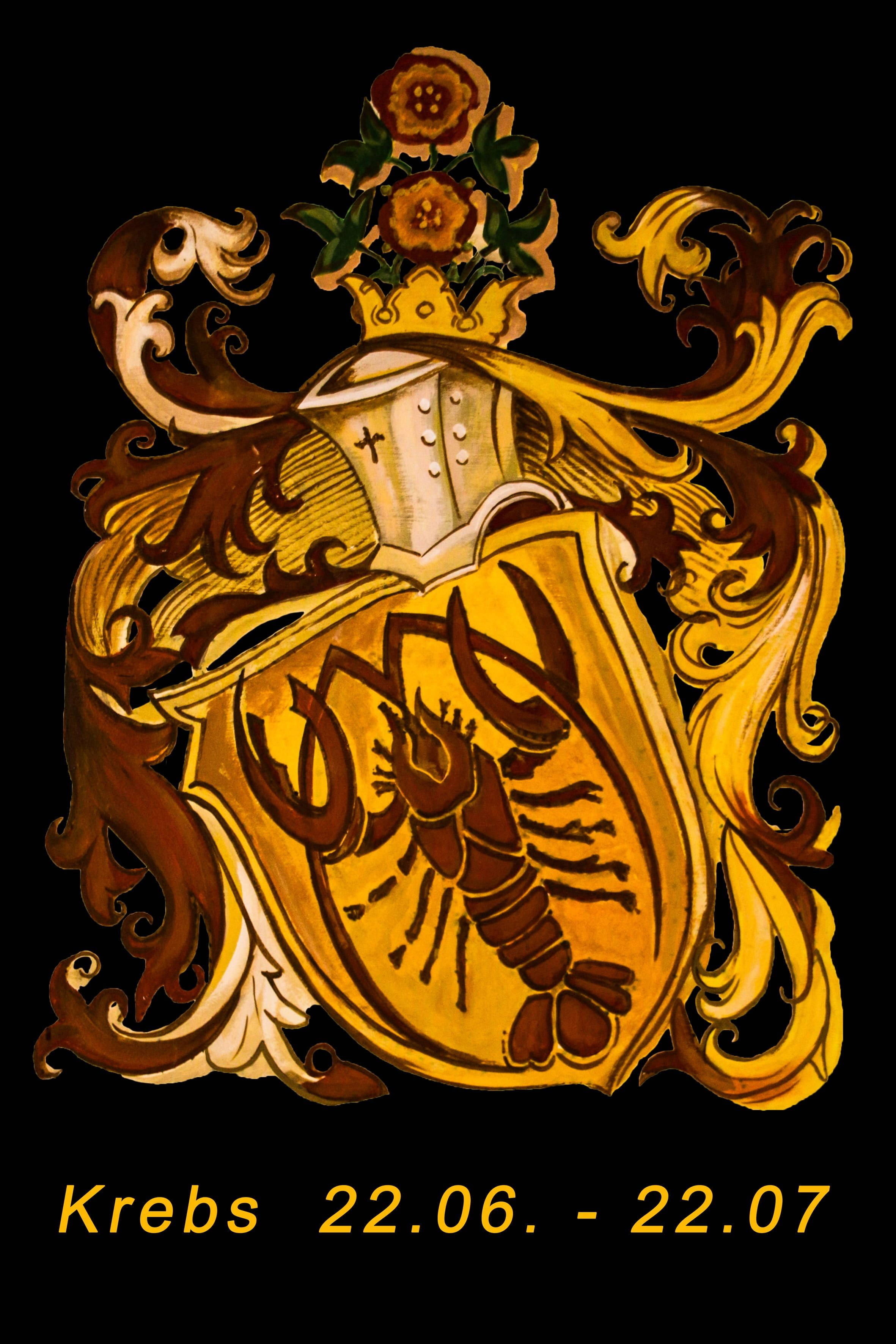 Cancer Zodiac, gold, brown, 2K Phone Wallpaper