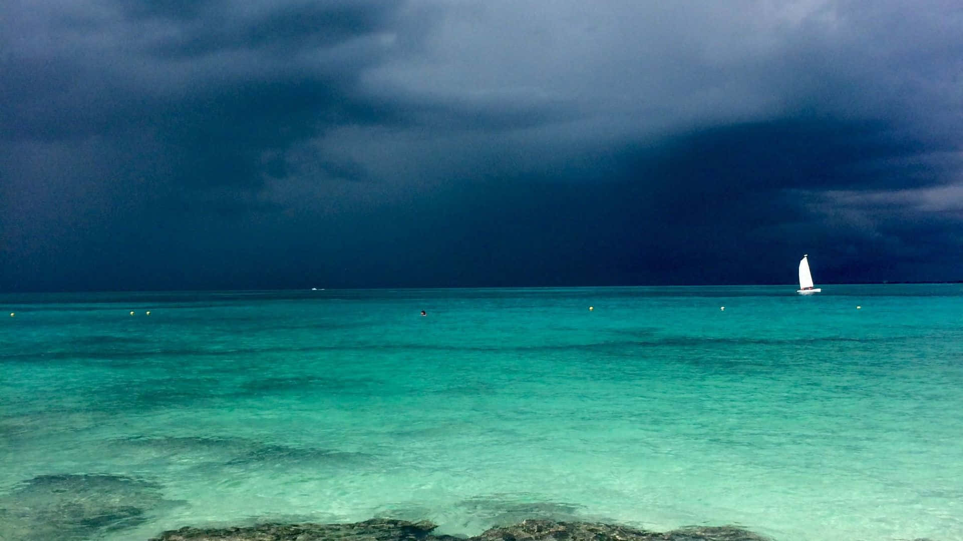 Cancun Mexico, blue-green ocean, turquoise waters, Full HD Desktop Wallpaper