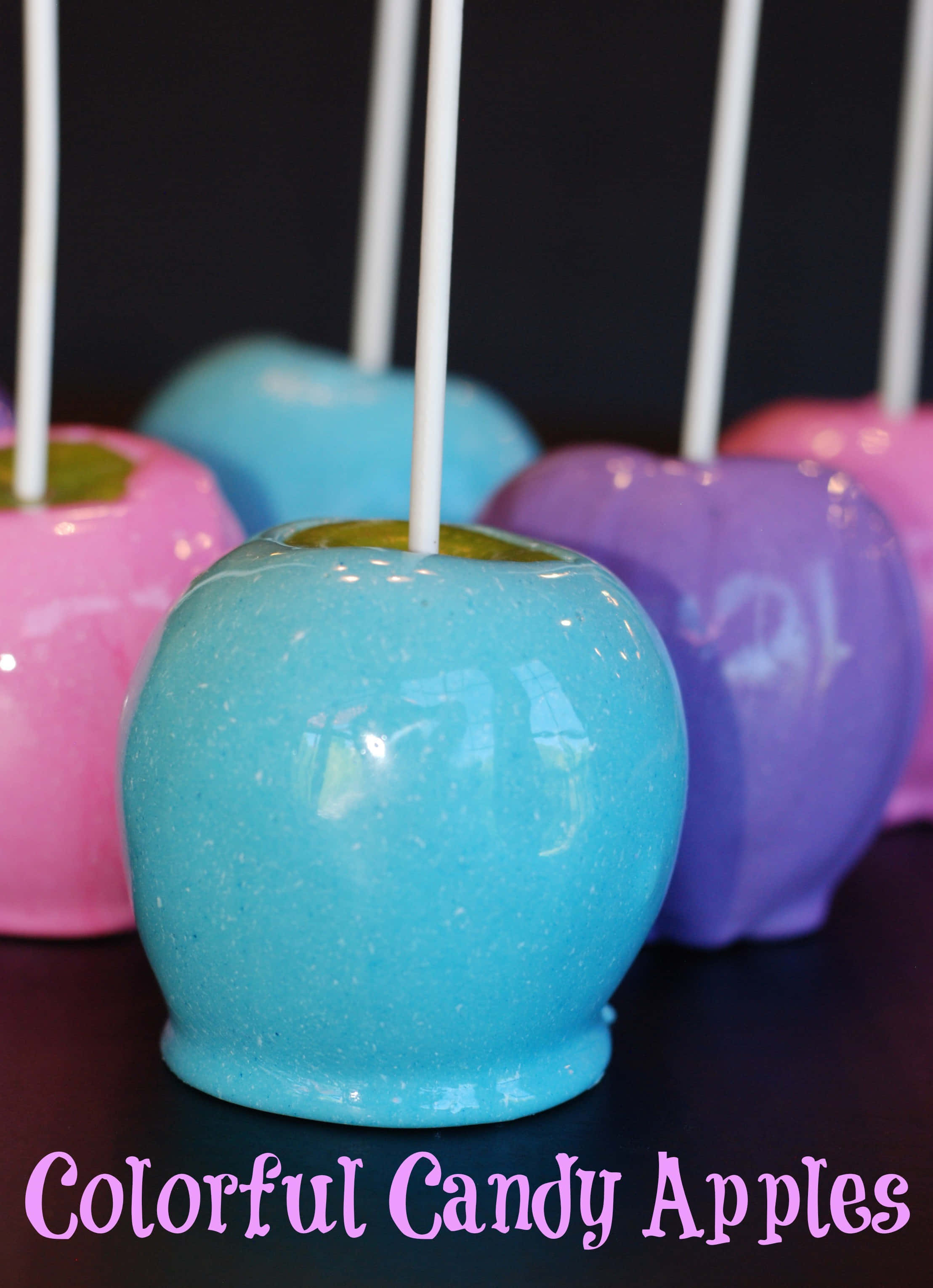 Candy Apples, pink, blue, 2K Phone Wallpaper