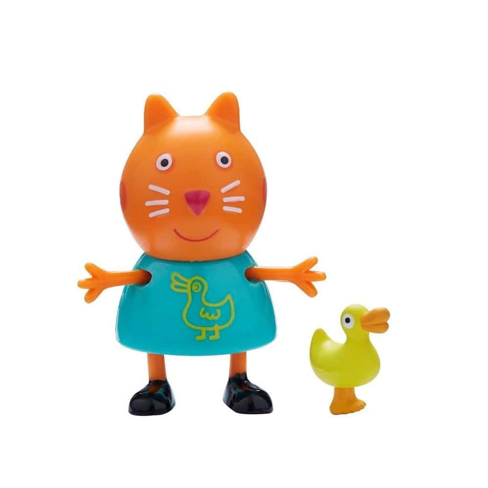 Candy Cat 1000, orange cat toy, blue dress, SD Desktop Wallpaper