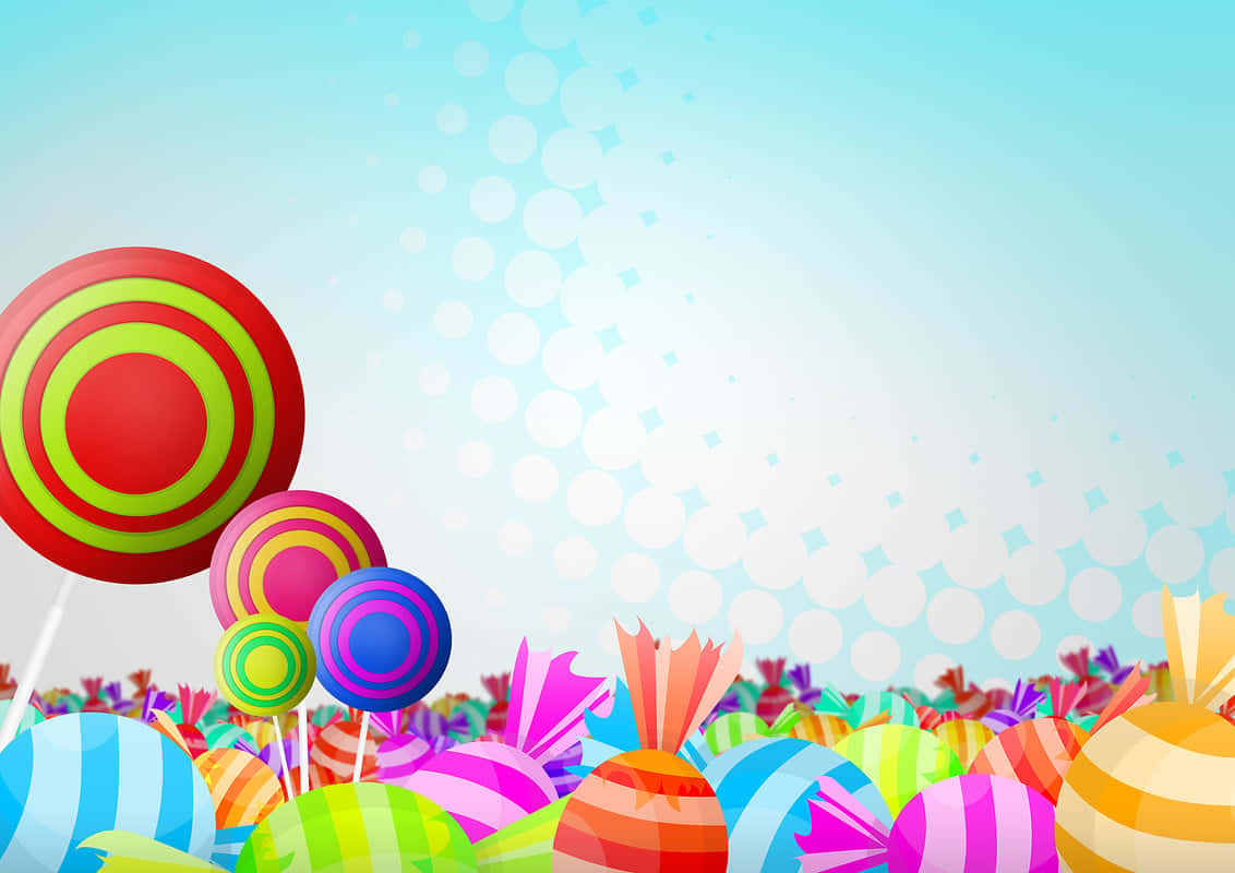 Candy Land, lollipops, wrapped candies, SD Desktop Wallpaper