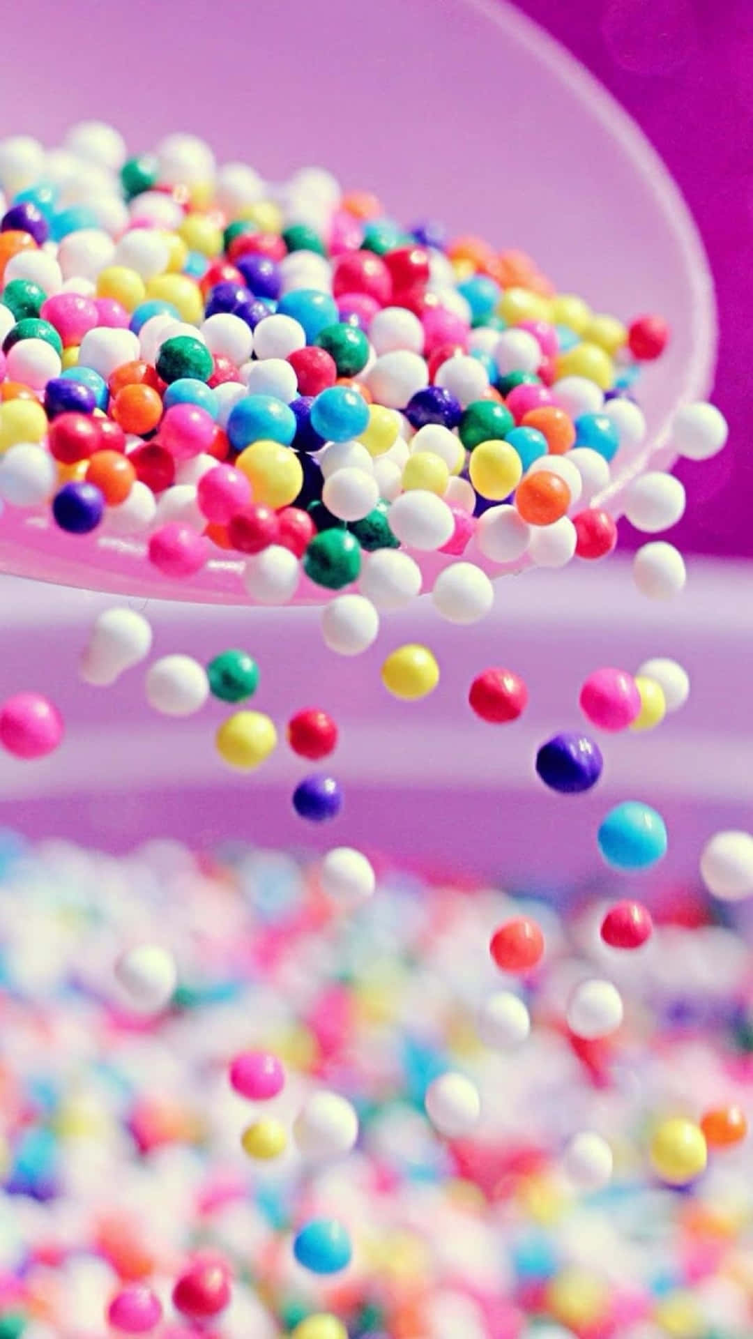 Colorful iPhone, Tiny Candy Beads, multicolored sugar pearls, Full HD Phone Wallpaper