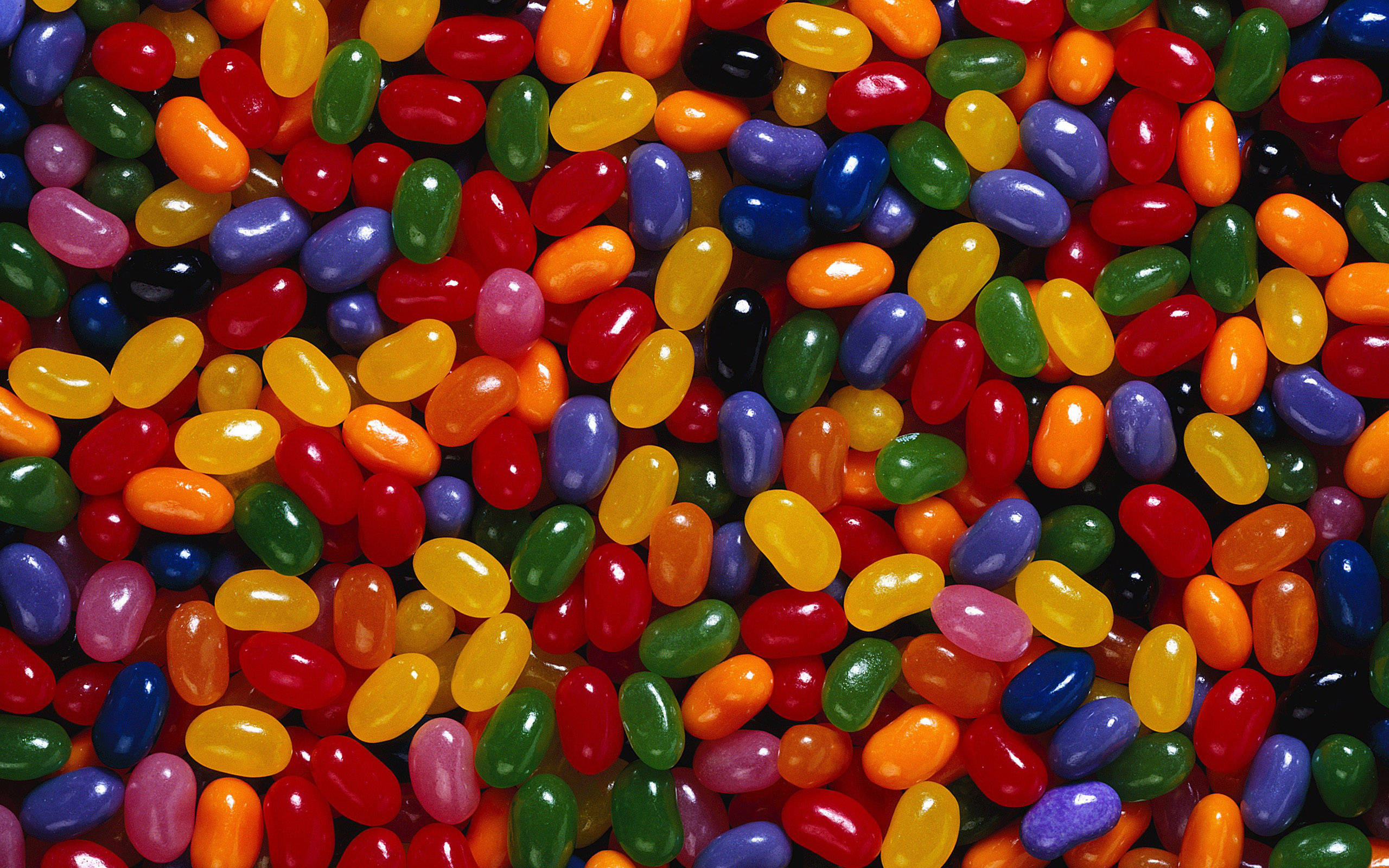 multicolored jellybean candies, vibrant, assorted colorful jelly beans, 2K Desktop Wallpaper