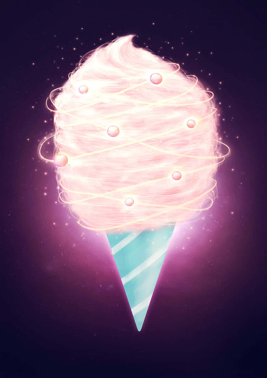 cotton candy pink, glowing pink, golden threads, SD Phone Wallpaper