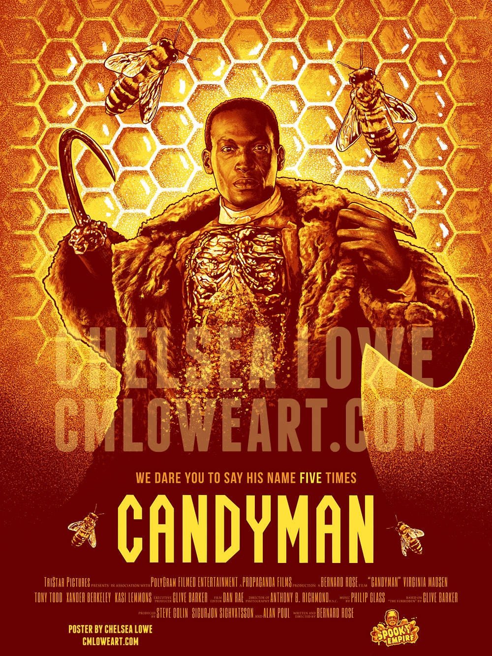 Candyman, honeycomb, fur coat, HD Phone Wallpaper