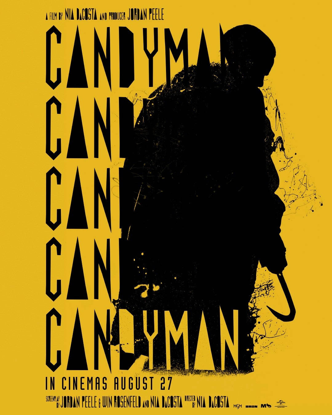 Candyman 2021, hook hand, yellow background, HD Phone Wallpaper