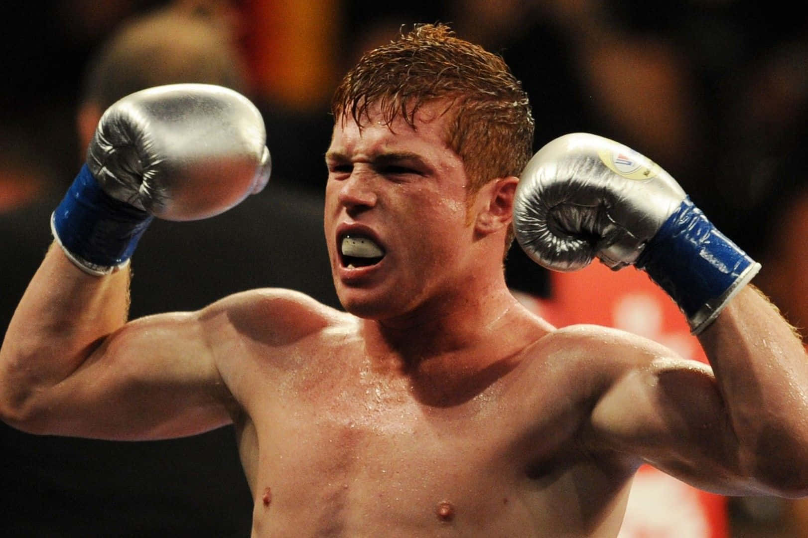 Canelo Alvarez, arena lights, sweaty boxer, HD Desktop Wallpaper