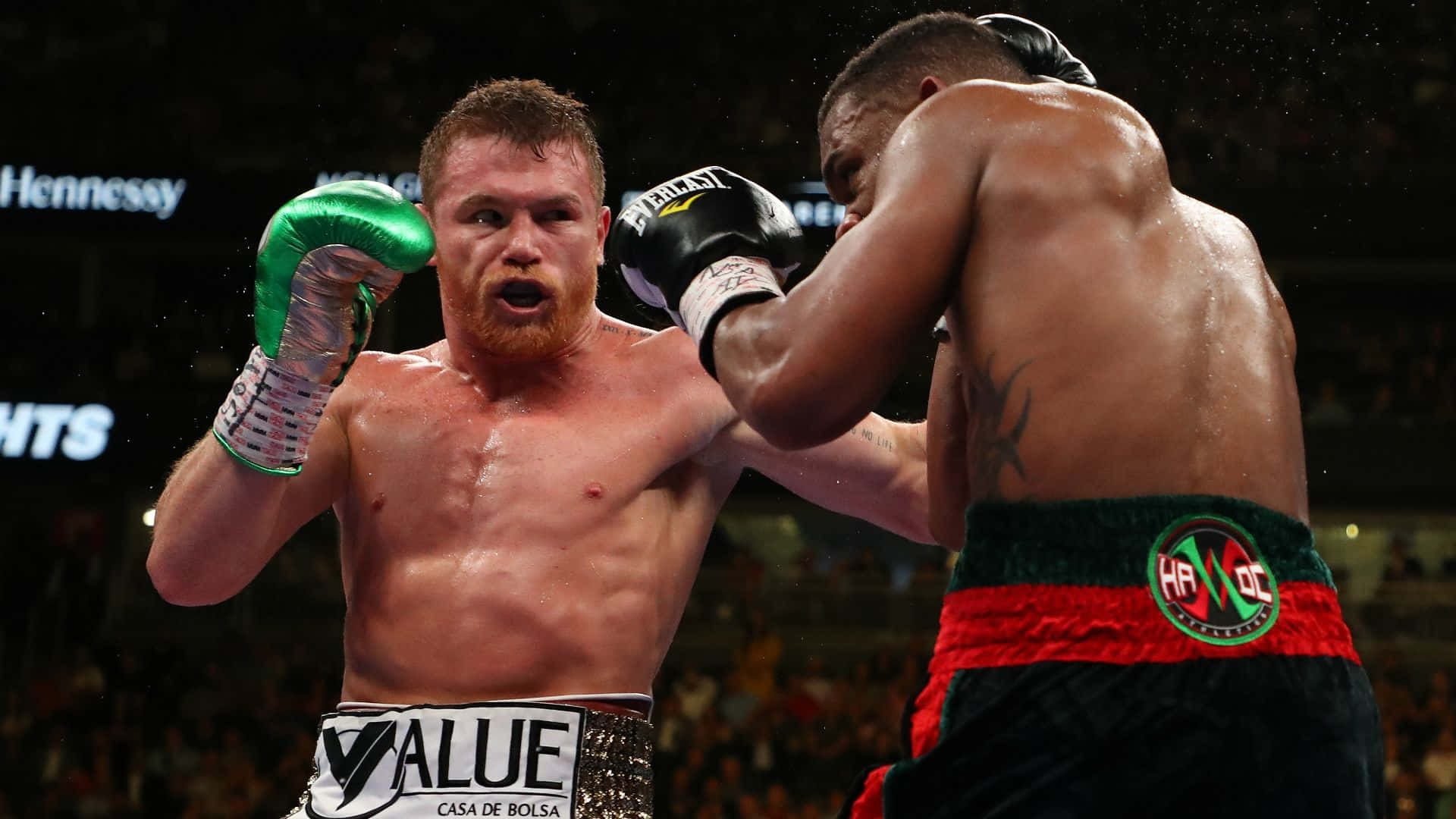 Canelo Alvarez, ring match, arena lights, Full HD Desktop Wallpaper