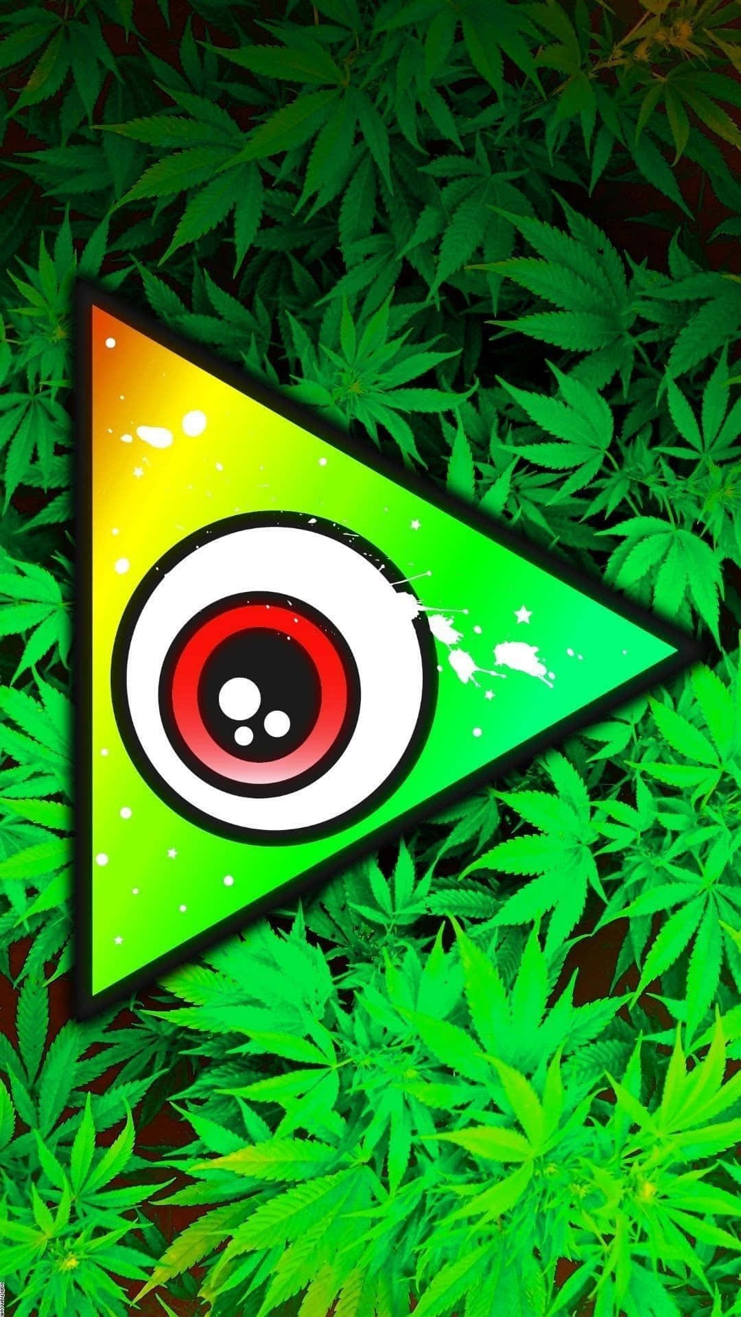Stoner Triangle Eye iPhone, psychedelic triangle, stylized eye graphic, Full HD Phone Wallpaper