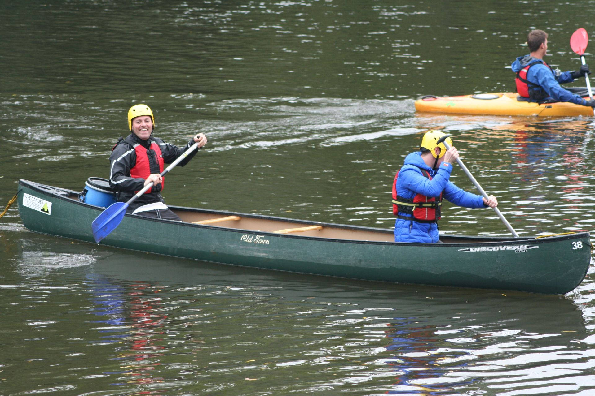 Tourist, canoe, green canoe, Full HD Desktop Wallpaper