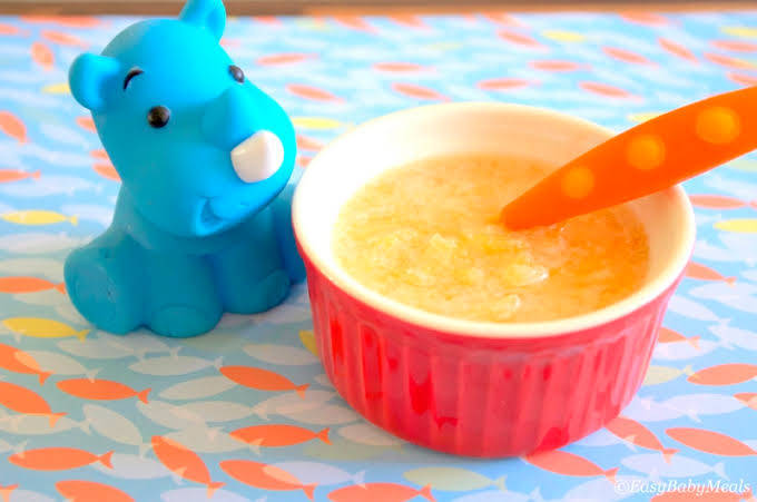 Cantaloupe Puree, red bowl, baby cereal, SD Desktop Wallpaper