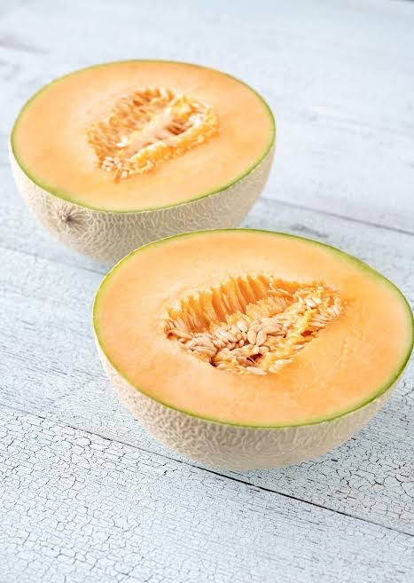cantaloupe, orange flesh, seeds, SD Phone Wallpaper