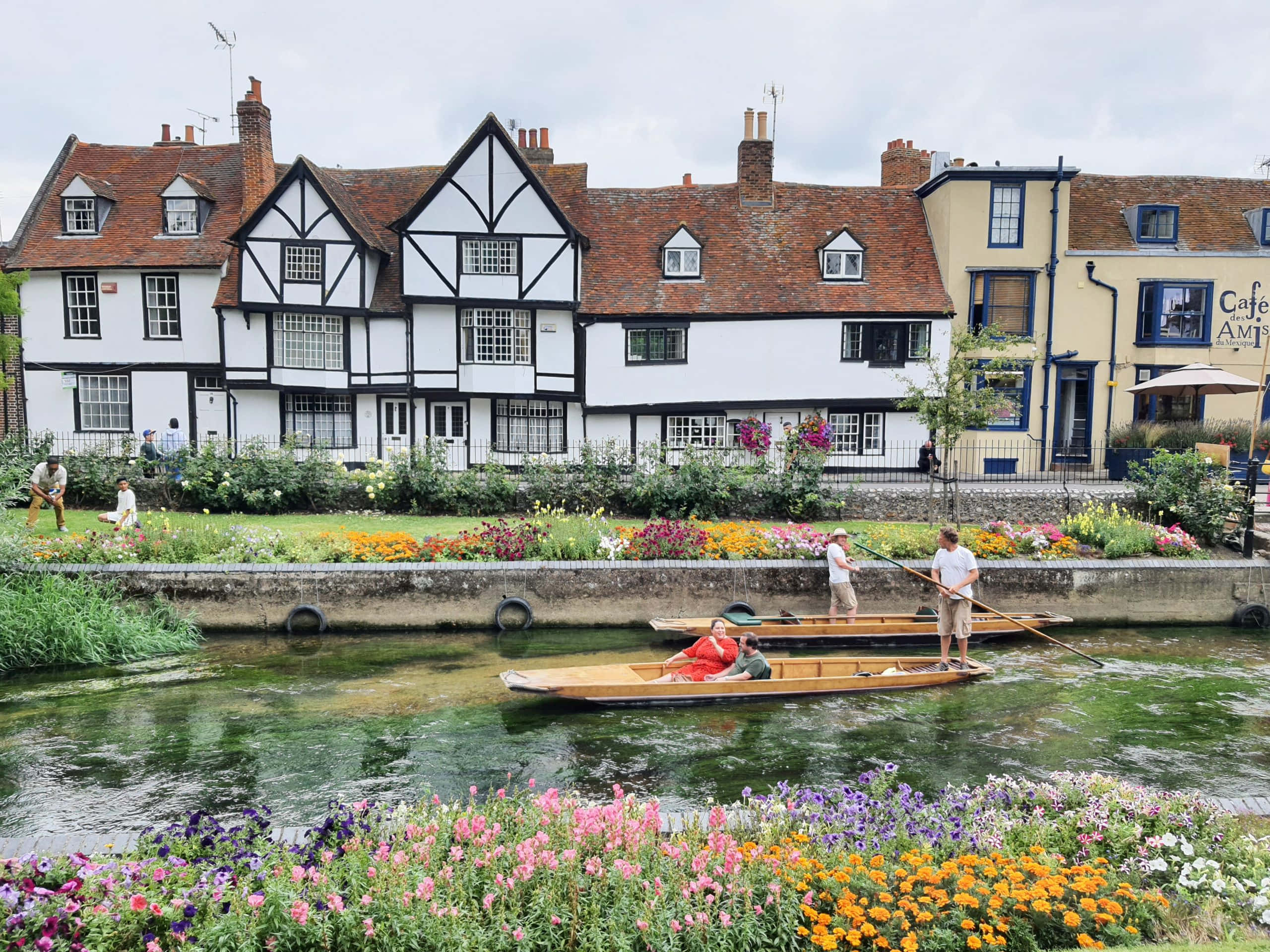 Canterbury, river tour, quaint architecture, 2K Desktop Wallpaper
