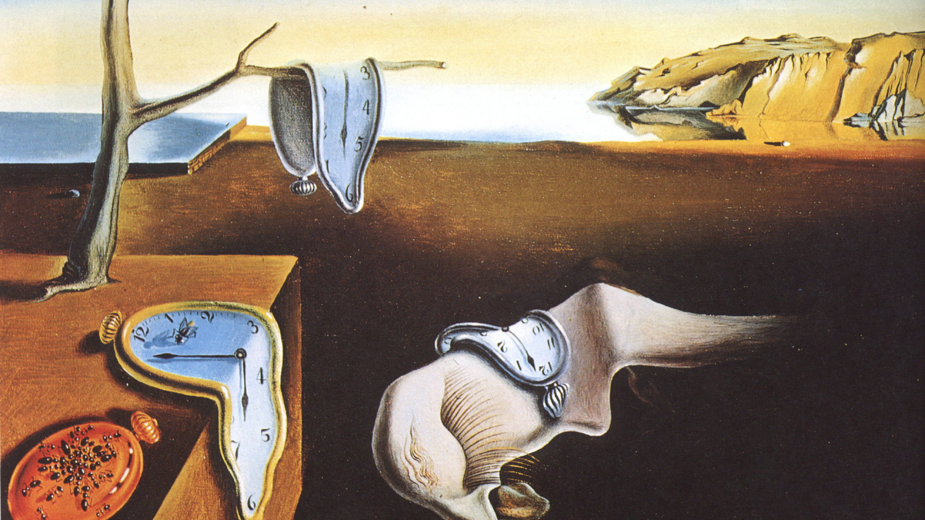 Canva, surrealism art, melting clocks, 4K Desktop Wallpaper