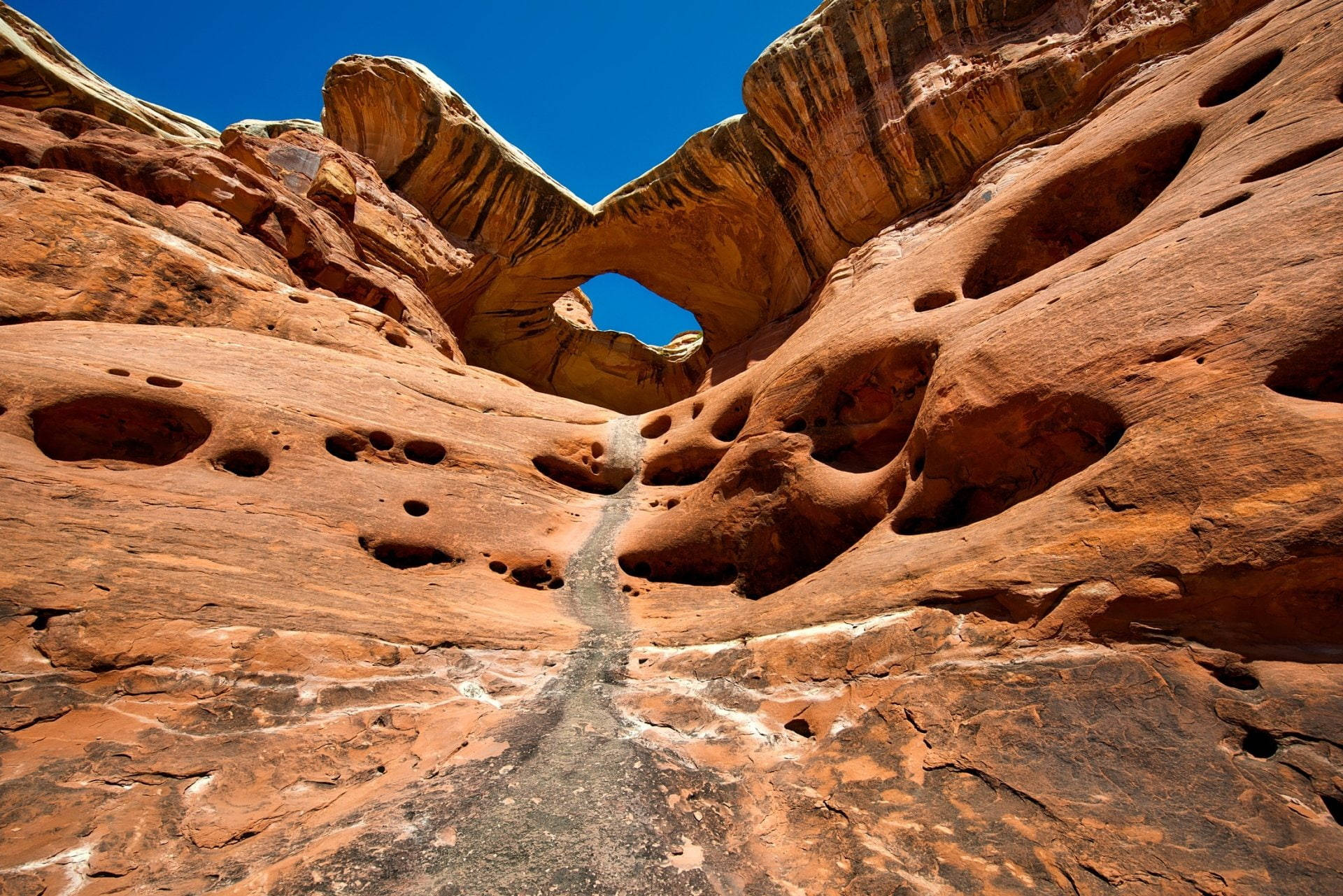 Canyonlands National Park, red rock canyon, natural arch, Full HD Desktop Wallpaper