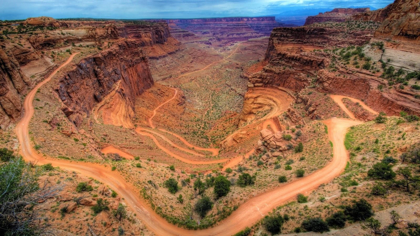 Canyonlands National Park, dirt roads, red canyon, HD Desktop Wallpaper