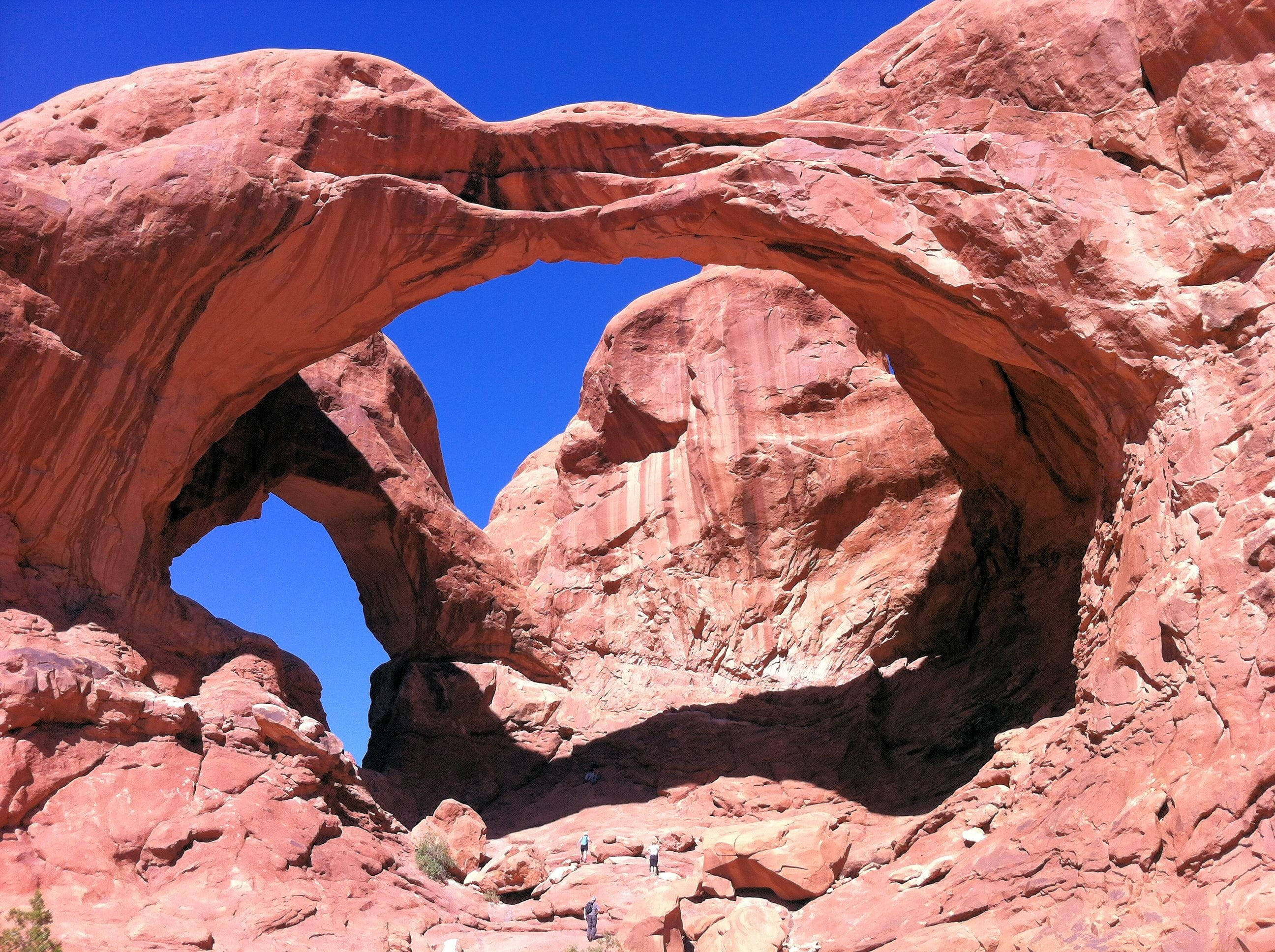 Canyonlands National Park, stone arch, red rock arch, 2K Desktop Wallpaper
