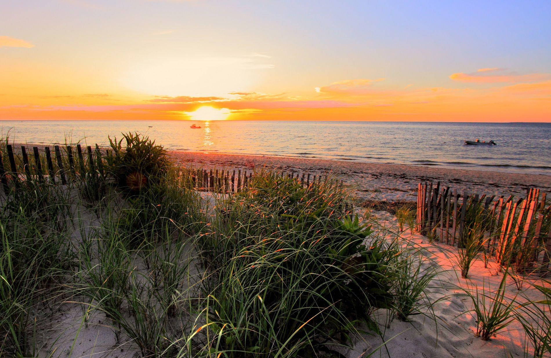 Cape Cod, beach, sunset, HD Desktop Wallpaper