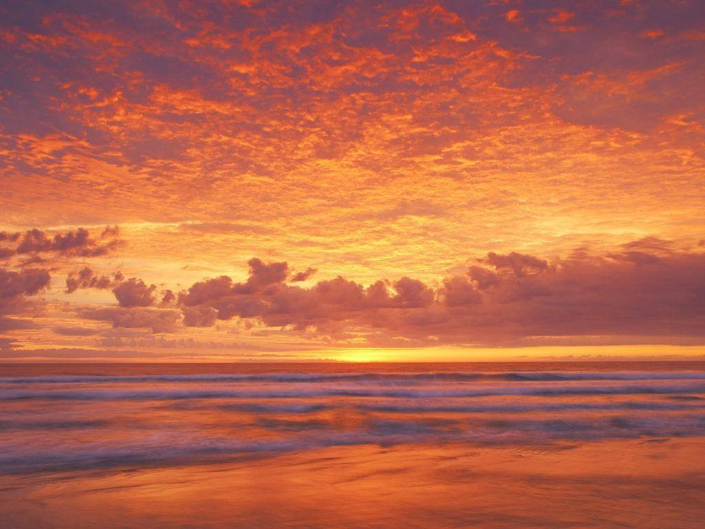Cape Cod, orange sky, fiery sunset, SD Desktop Wallpaper