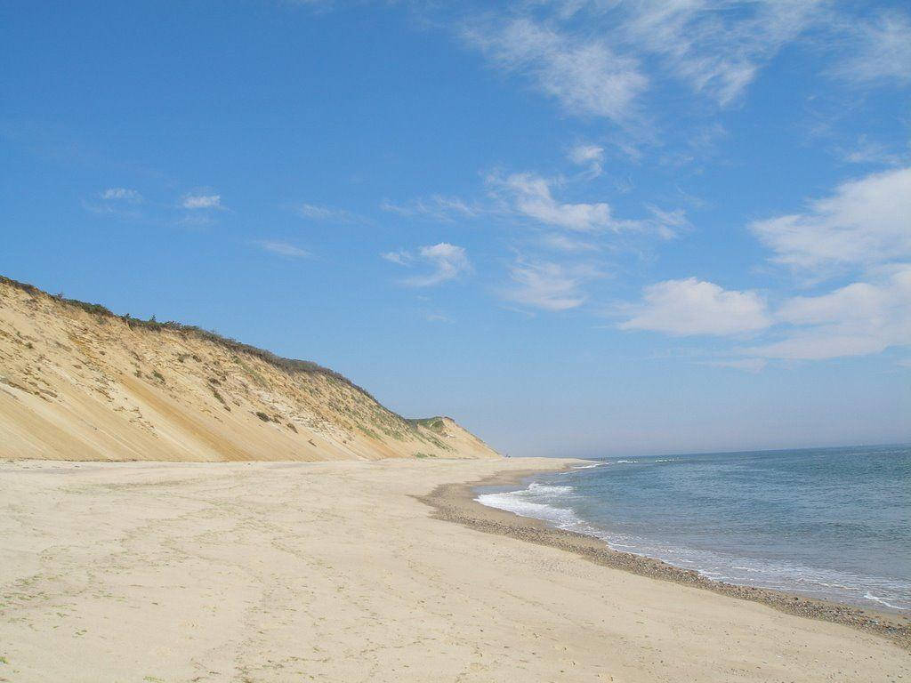 Cape Cod, blue akies, white sand, SD Desktop Wallpaper
