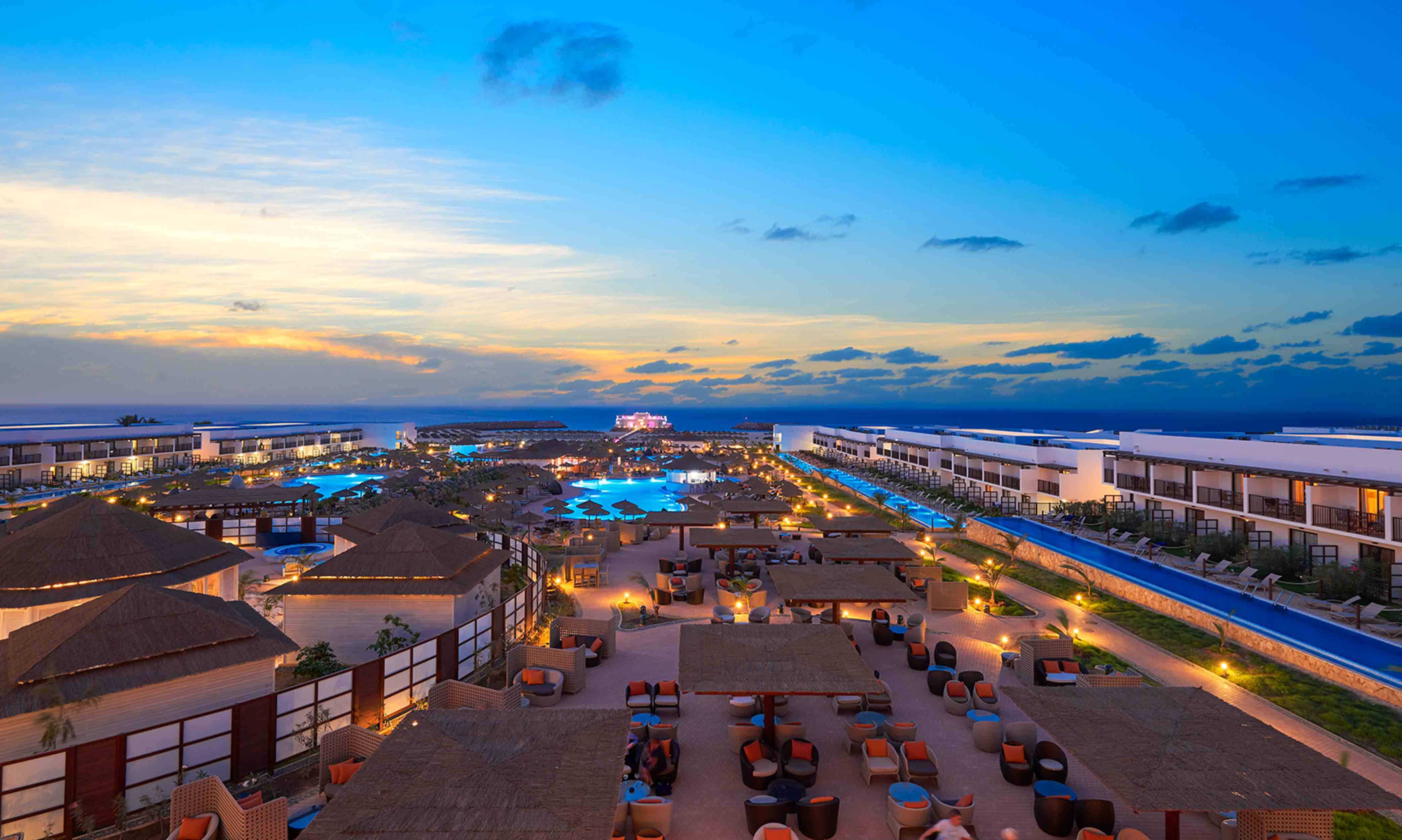 Cape Verde, beach resort, twilight, 4K Desktop Wallpaper
