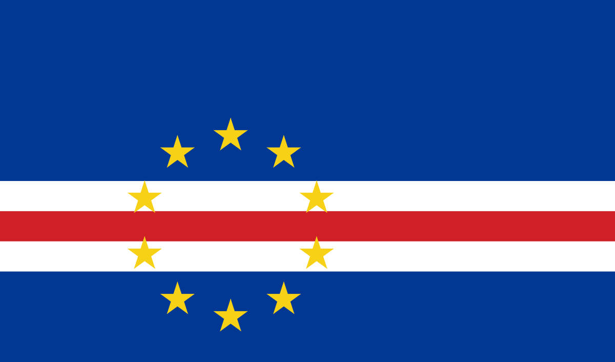 Cape Verde, blue field, white and red stripe, SD Desktop Wallpaper