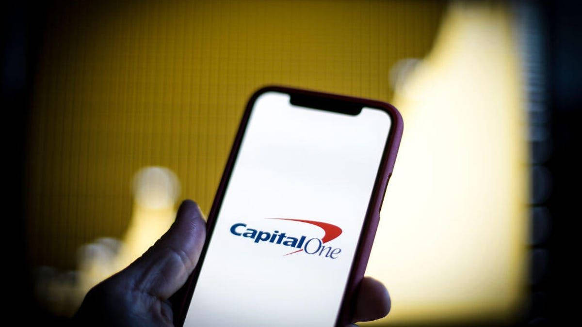 Capital One, smartphone, logo, SD Desktop Wallpaper