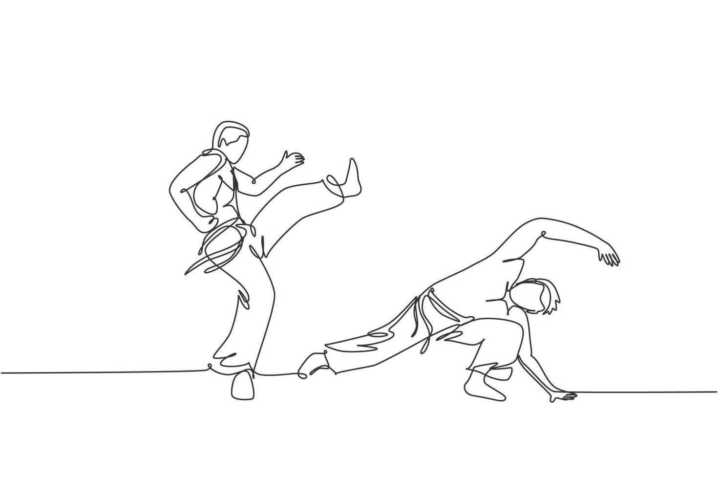 Capoeira, line drawing, martial artists, HD Desktop Wallpaper