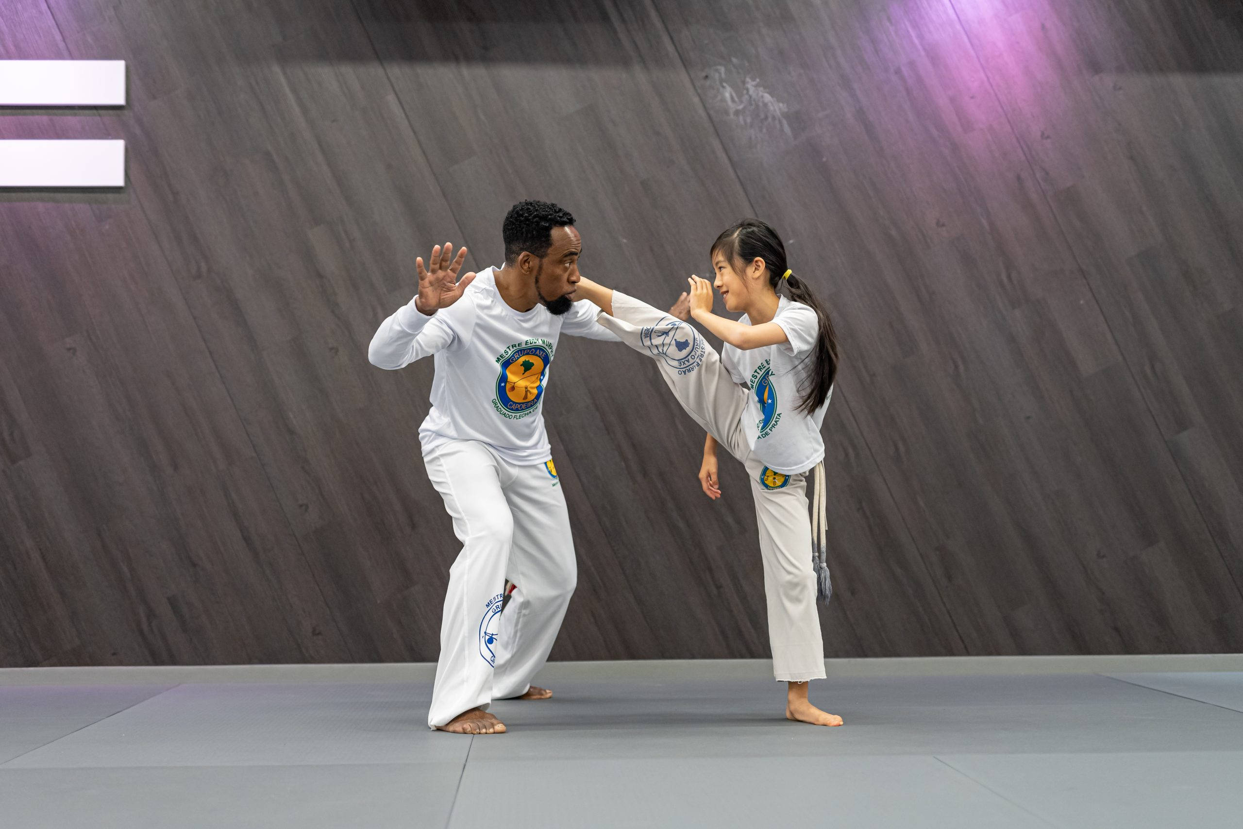 Capoeira, high kick, modern dojo, 2K Desktop Wallpaper