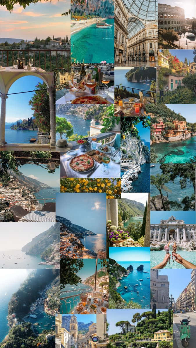Italy, coastal scenes, cliffside towns, SD Phone Wallpaper